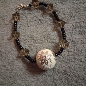 Elegant Black and Silver Beaded Bracelet